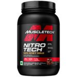 Muscletech Nitrotech 100% Whey Gold,1.81Kg (4Lbs),Double Rich Chocolate,Primary Source-Whey Protein Isolate,24G Of Pure Protein For Enhanced Lean Muscle,Strength&Recovery,Gluten Free,Vegetarian