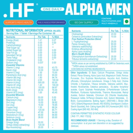 HF Series AlphaMen Multivitamin for Men's Health (60Tab)